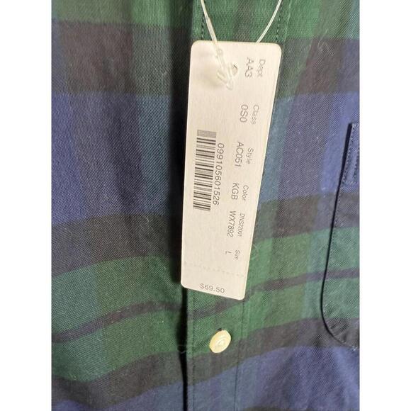 NWT J. Crew Large Button Down American Pima Cotton Plaid Oxford Shirt - Picture 3 of 6